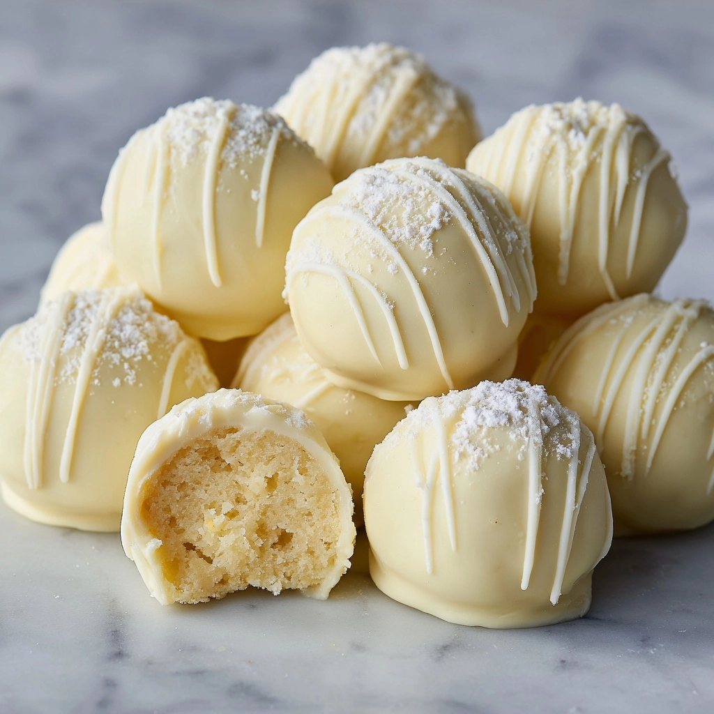 White Chocolate Lemon Truffles Recipe - Recipe Image