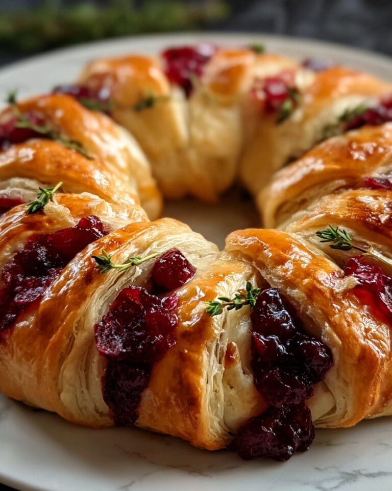 Thanksgiving Turkey and Cranberry Crescent Ring Recipe