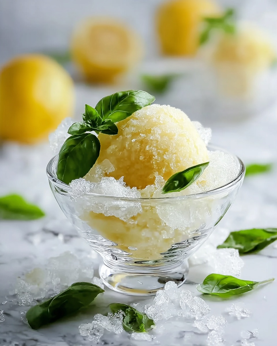 Lemon and Basil Granita Recipe - Recipe Image