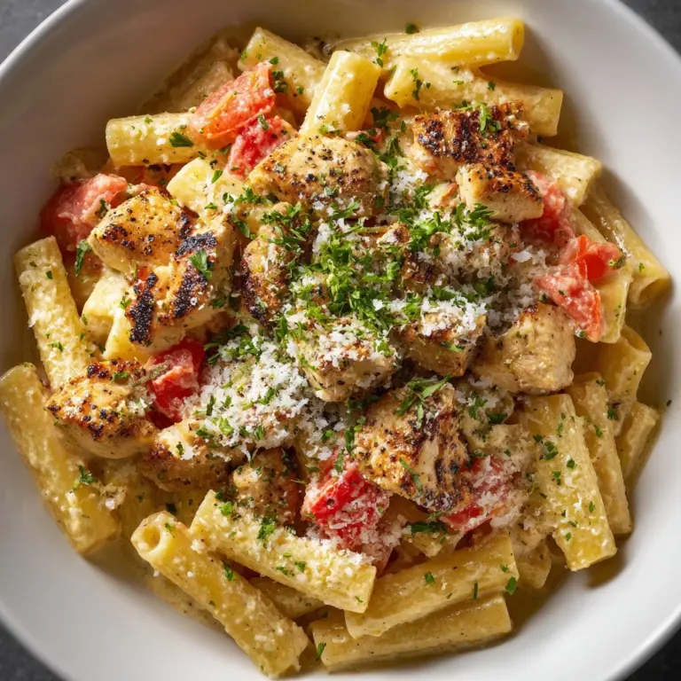 One Pot Taco Chicken Alfredo Pasta Recipe