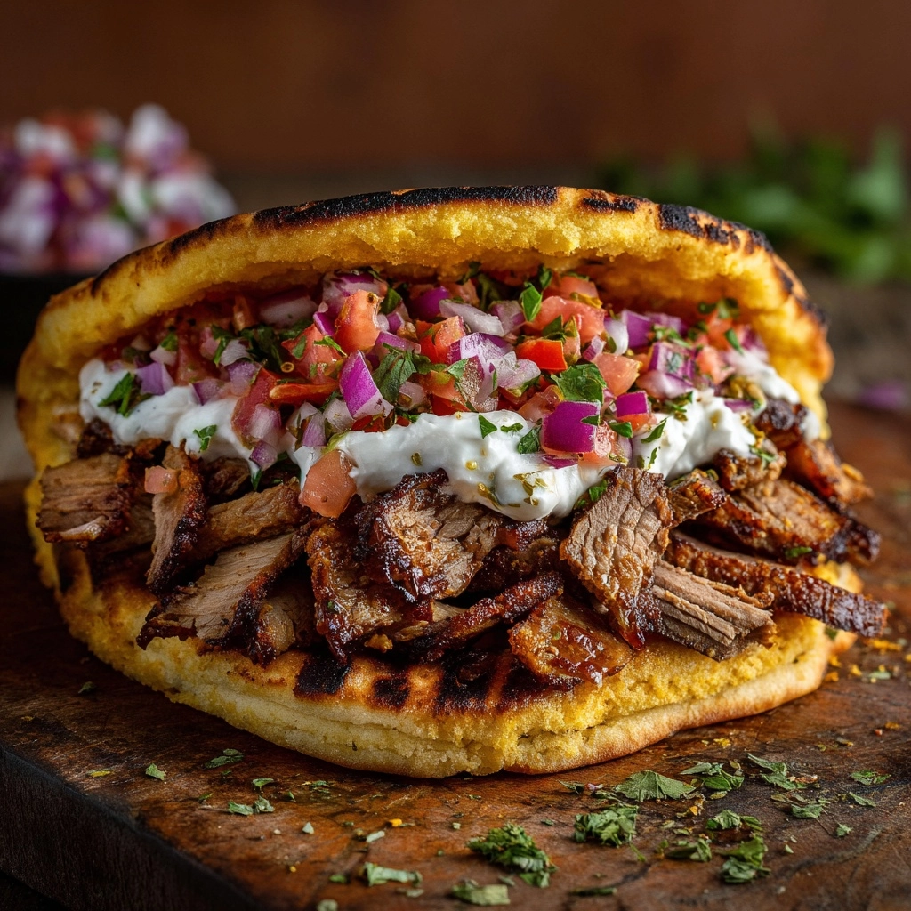 Lamb Gyros with Warm Pita and Toppings Recipe - Recipe Image