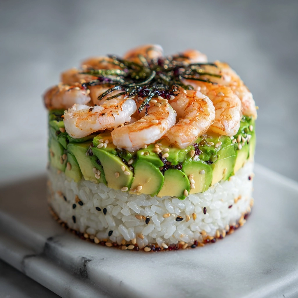 Spicy Shrimp Sushi Stacks Recipe - Recipe Image