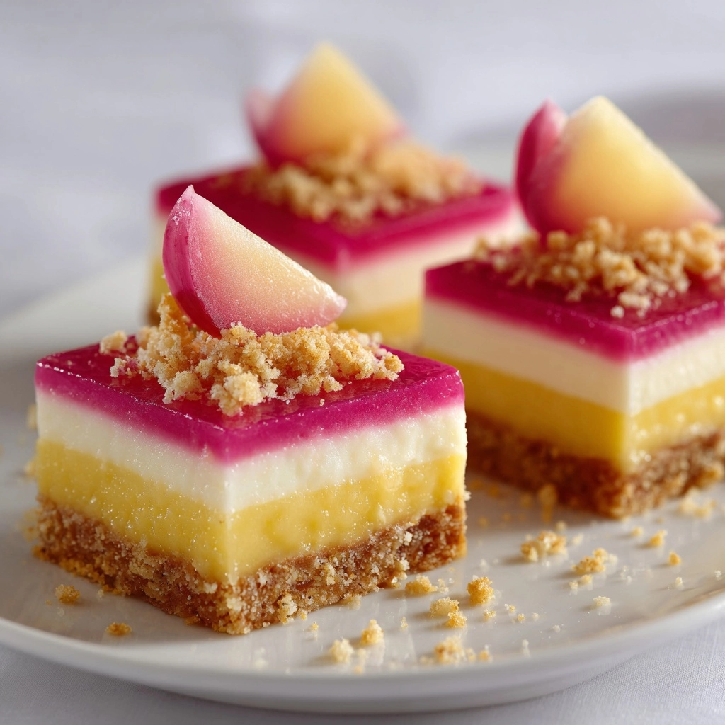 Rhubarb Cheesecake Squares Recipe - Recipe Image