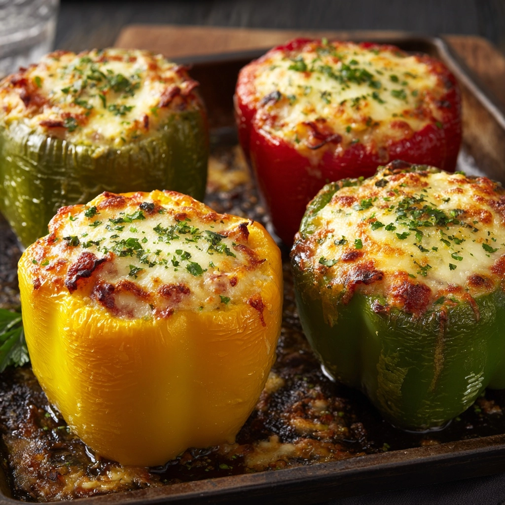 Stuffed Bell Peppers with Cheese Recipe - Recipe Image