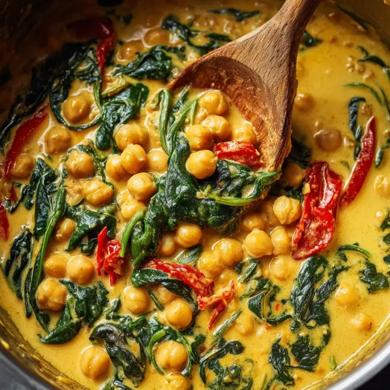 Creamy Sun-Dried Tomato Chickpeas Recipe
