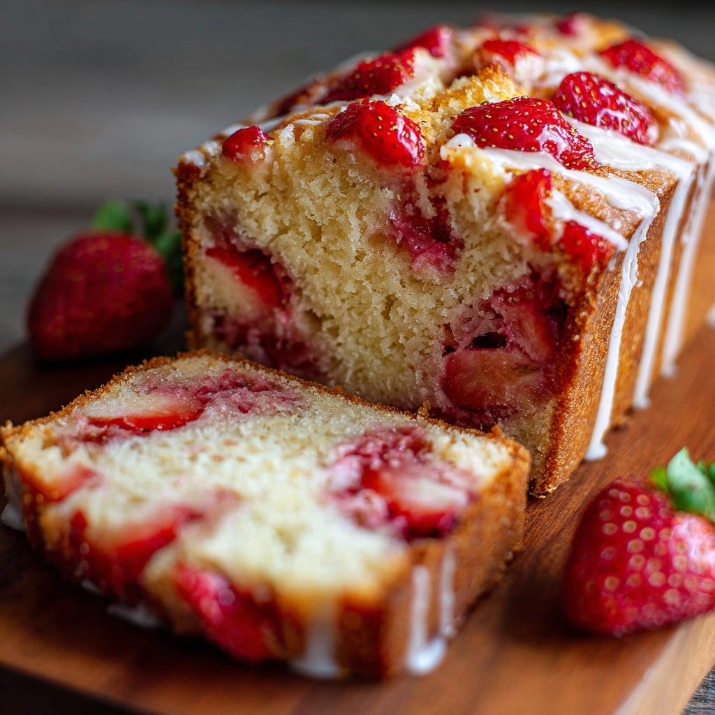Sourdough White Chocolate Chip Strawberry Bread Recipe - Recipe Image