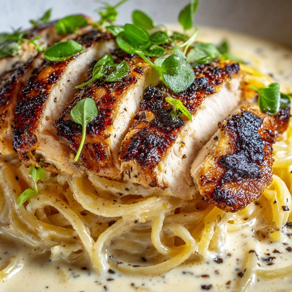 Creamy Cheddar BBQ Ranch Chicken Alfredo Recipe - Recipe Image