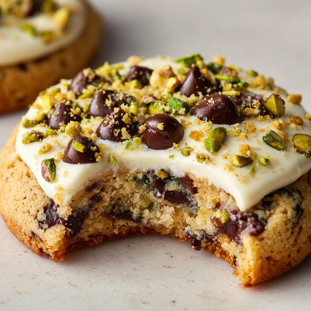 Pistachio Cream Chocolate Chip Cookies Recipe - Recipe Image
