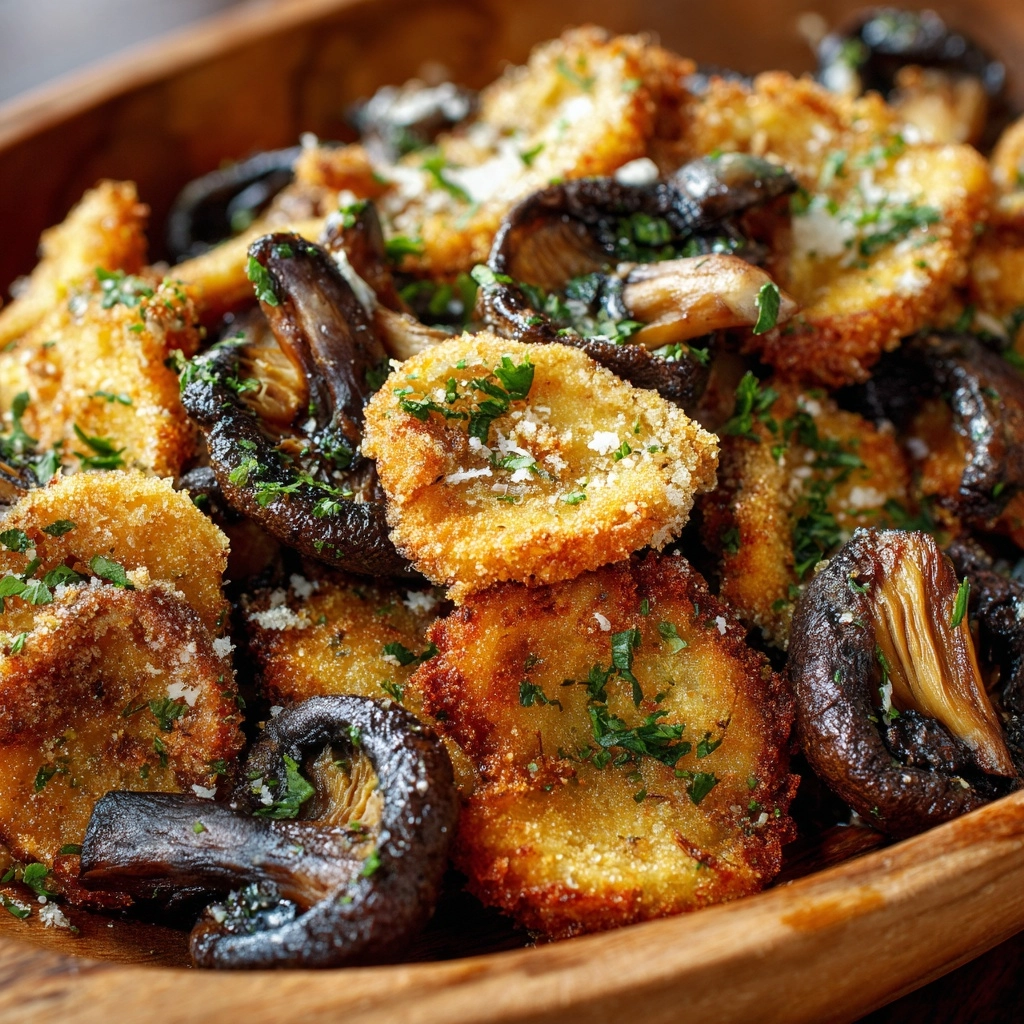 Crispy Breaded Mushrooms Recipe - Recipe Image
