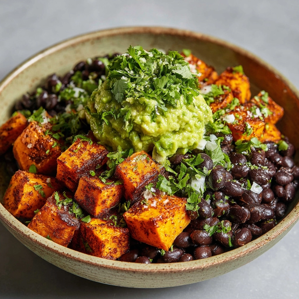 Sweet Potato and Black Bean Bowl with Avocado and Lime Recipe - Recipe Image