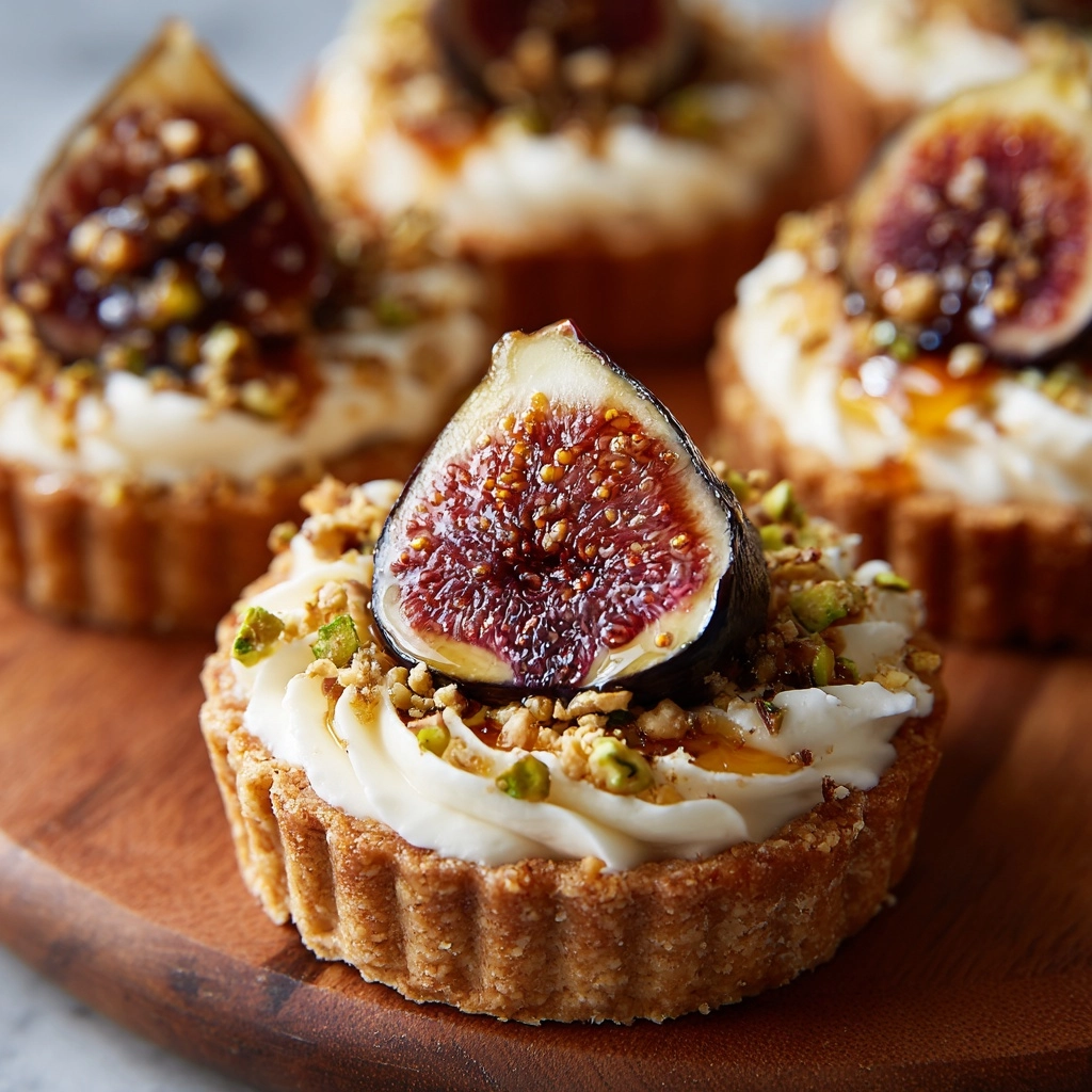 Fig and Goat Cheese Tarts with Honey and Chili Flakes Recipe - Recipe Image
