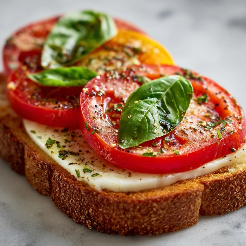 Caprese Toast Recipe - Recipe Image