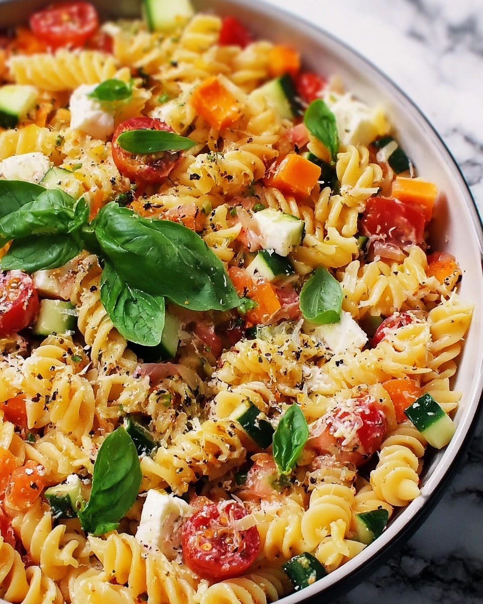 Creamy Vegetable Pasta Salad Recipe - Recipe Image