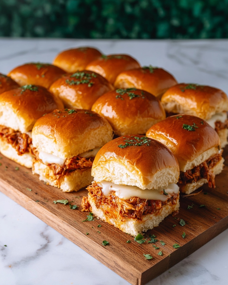 Cheesy BBQ Chicken Sliders Recipe - Recipe Image