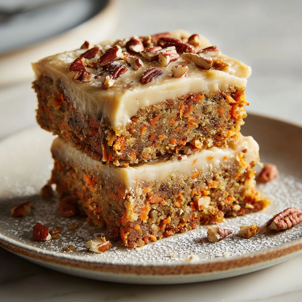 Vegan Carrot Cake Bars Recipe - Recipe Image