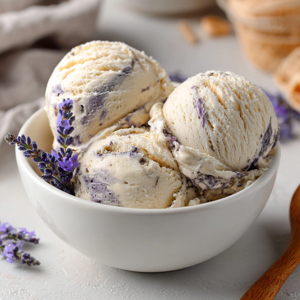 Honey Lavender Ice Cream Recipe - Recipe Image