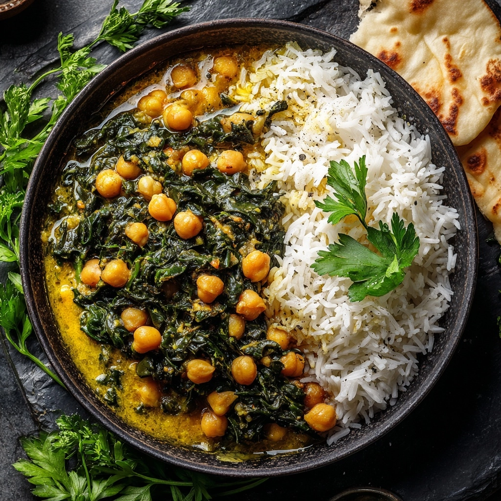 Chickpea Spinach Coconut Curry Recipe - Recipe Image