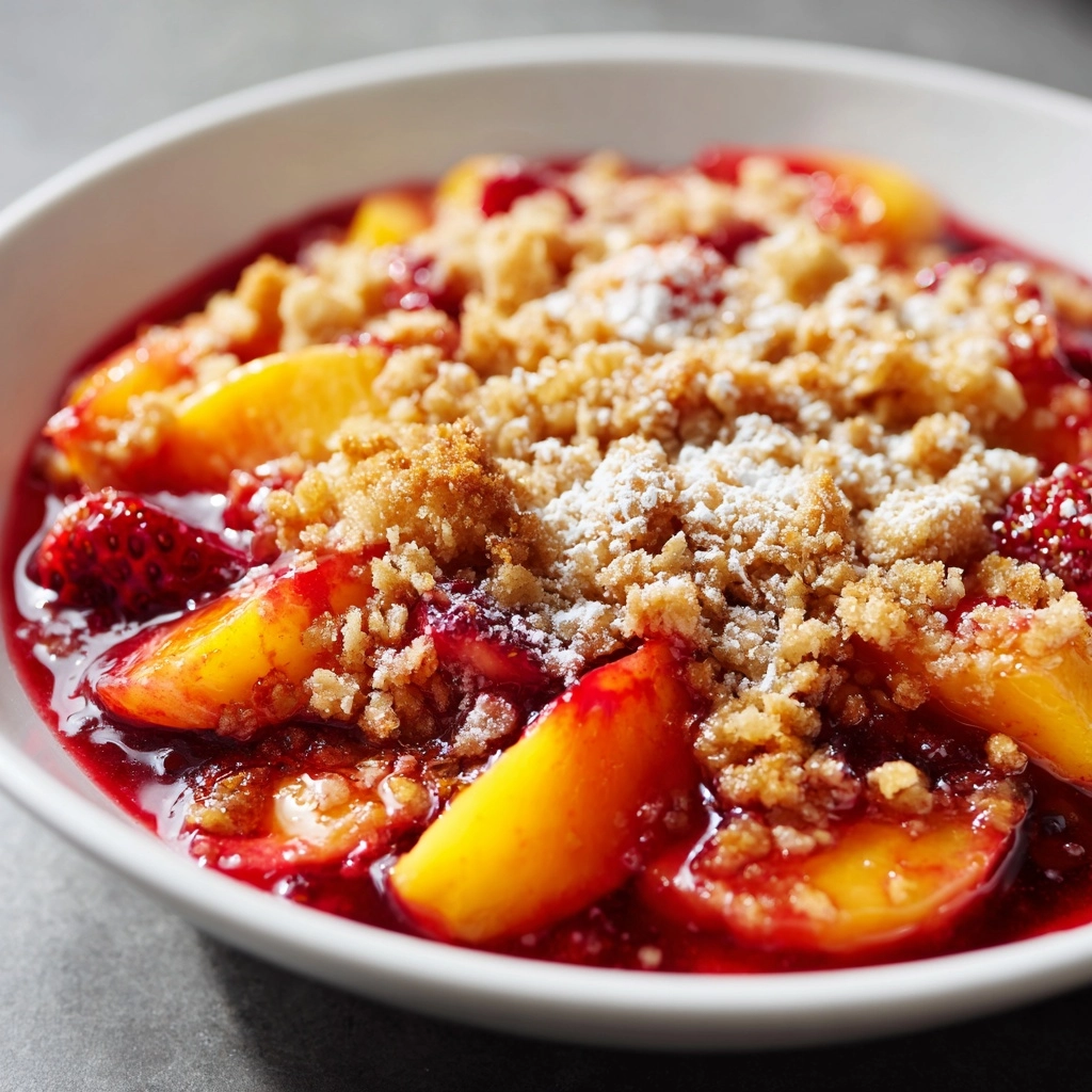 Strawberry Peach Crisp Dessert: A Delicious Summer Treat You Must Try Recipe - Recipe Image
