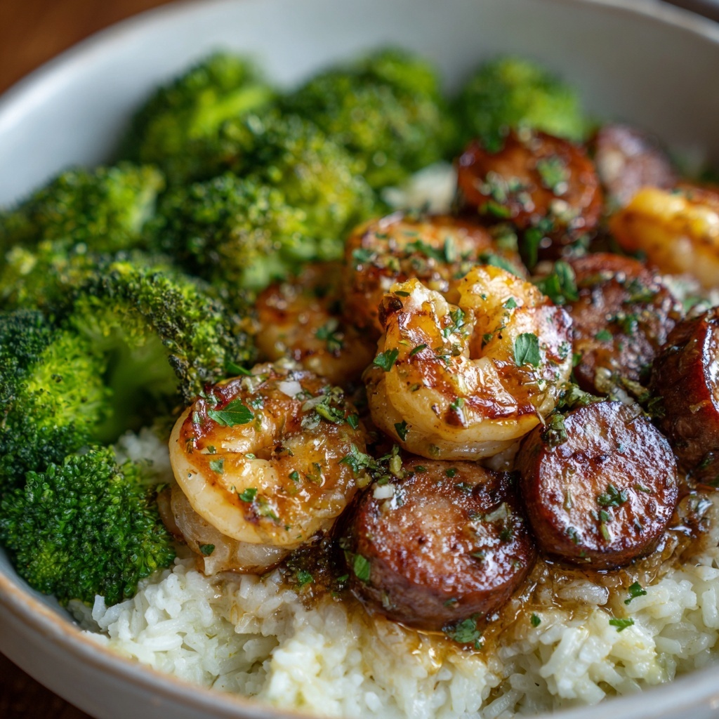 Honey Garlic Shrimp, Sausage & Broccoli for Dinner Bliss Recipe - Recipe Image