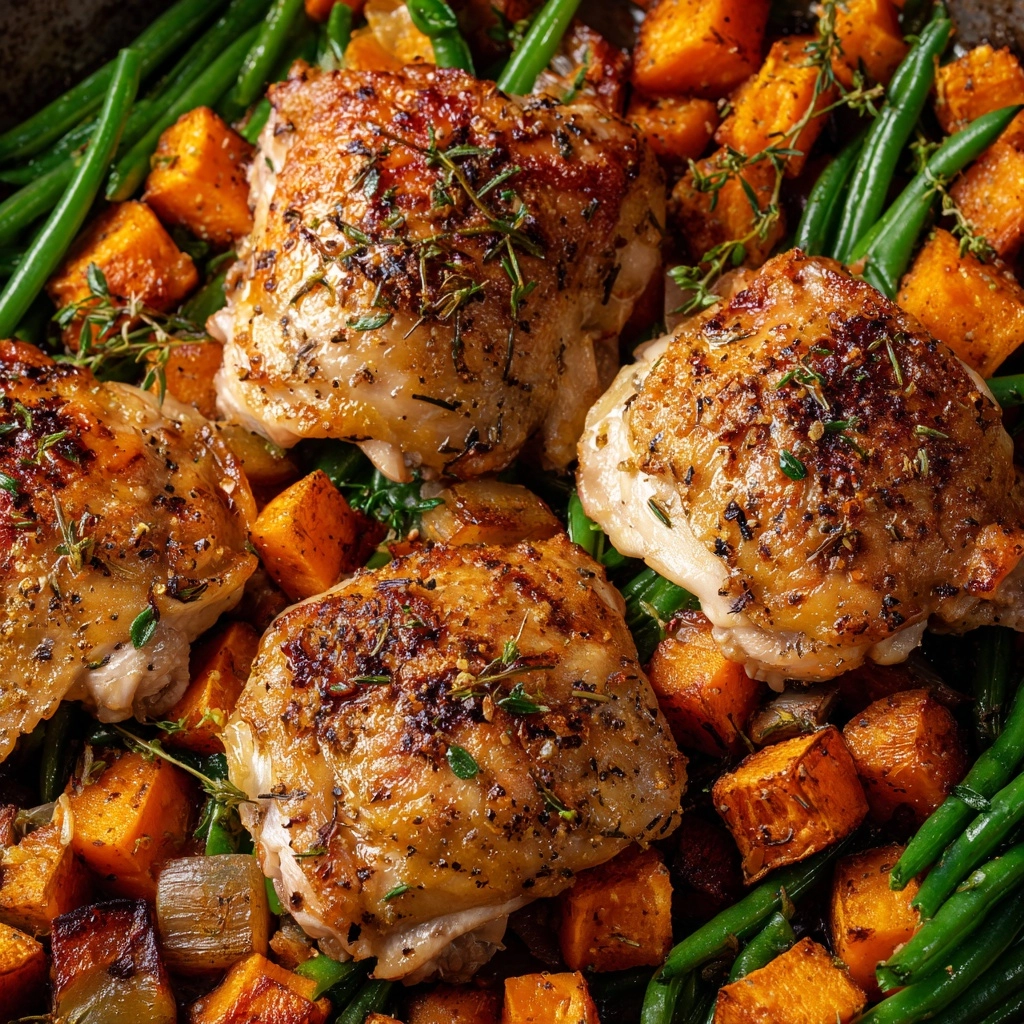 One Pan Maple Mustard Chicken Recipe - Recipe Image