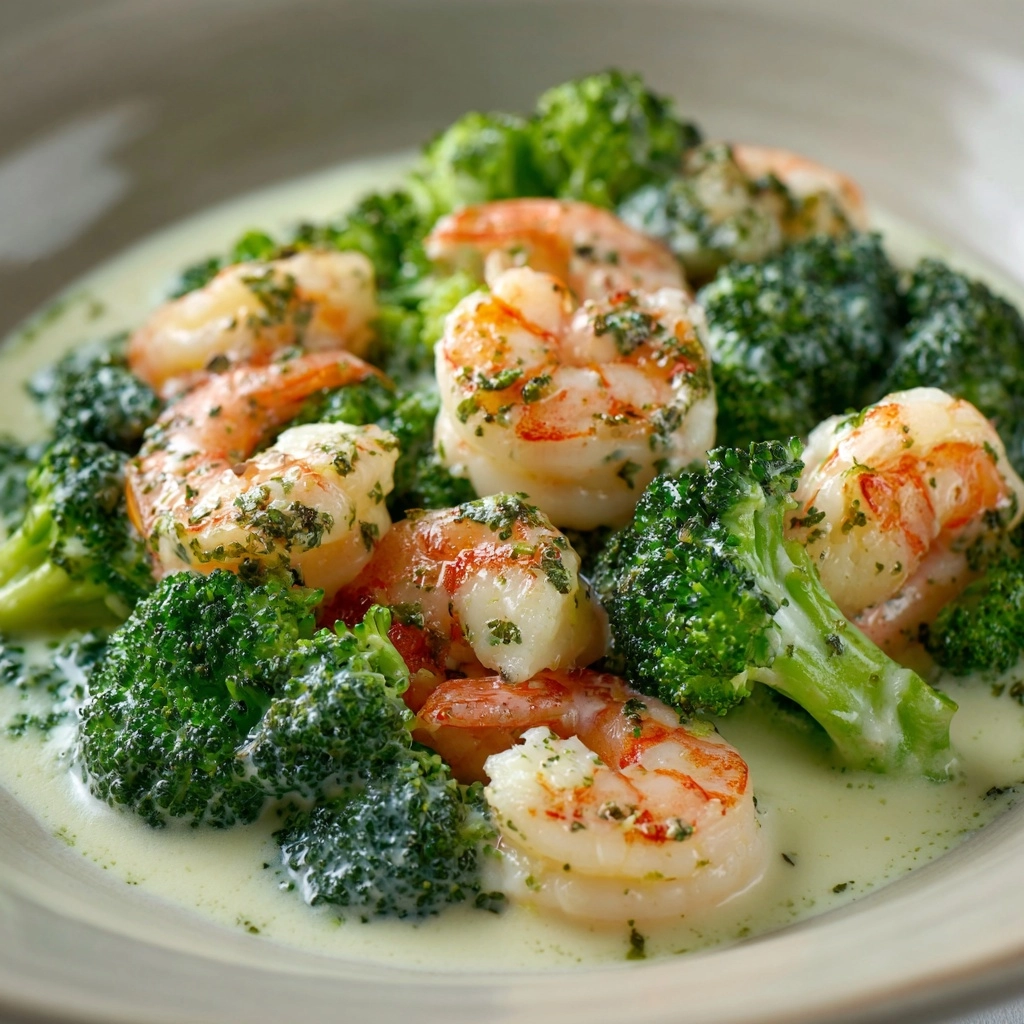 Broccoli Shrimp Alfredo Recipe - Recipe Image