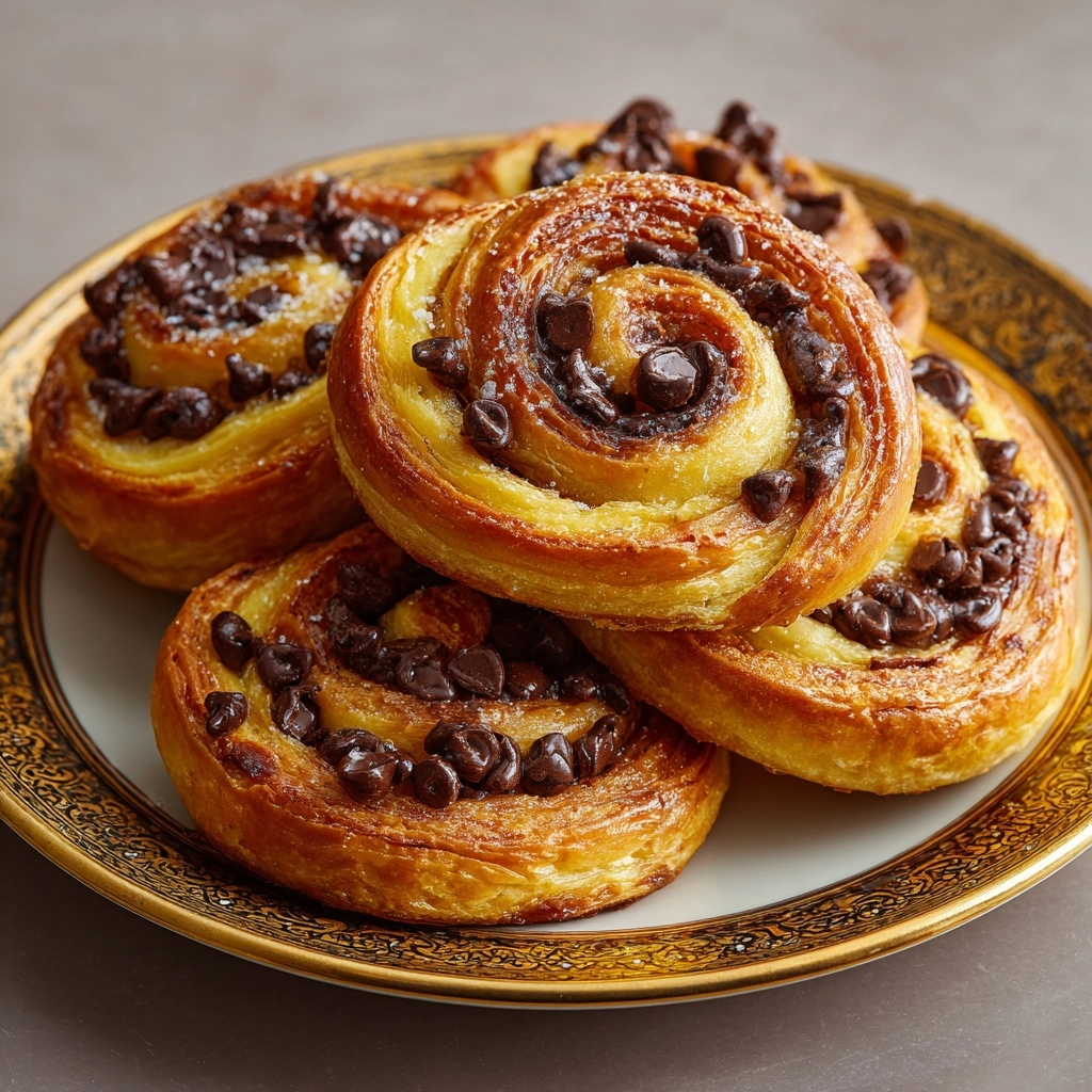 Chocolate Chip Vanilla Custard Brioches Recipe - Recipe Image