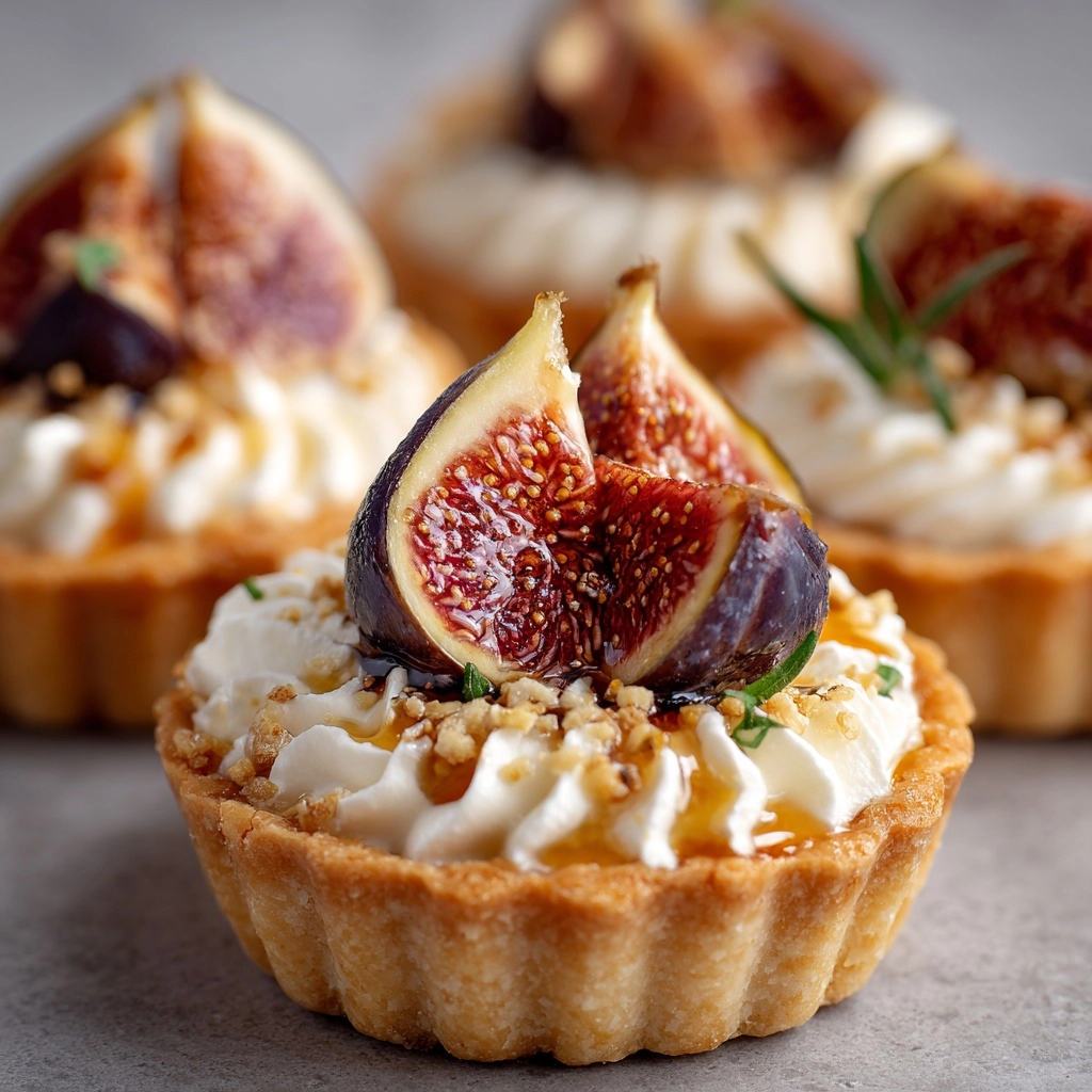 Fig and Goat Cheese Tarts with Honey and Chili Flakes Recipe - Recipe Image