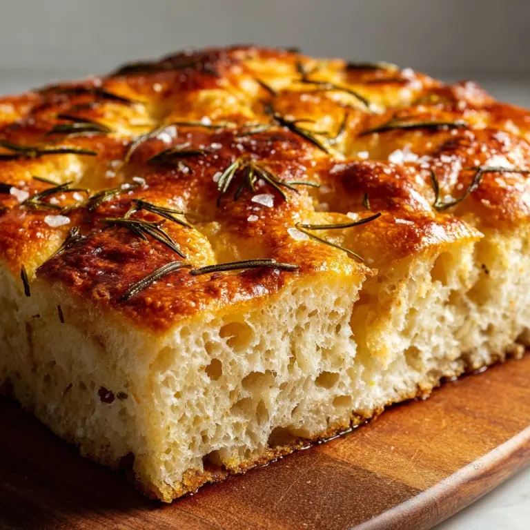Rustic No-Knead Rosemary Garlic Bread Recipe