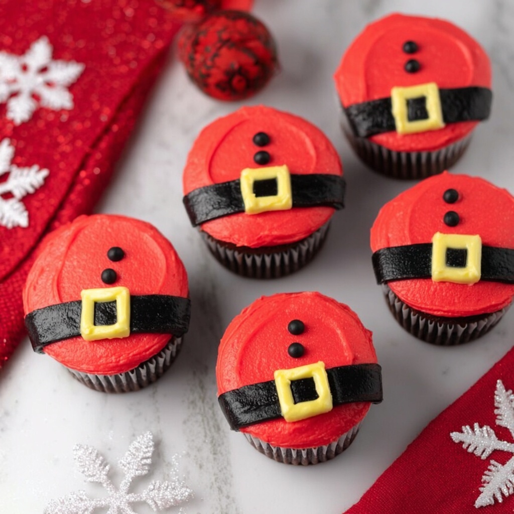 Santa Belly Cupcakes Recipe - Recipe Image