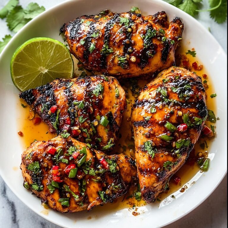 Grilled Honey Chili Lime Cilantro Chicken Recipe