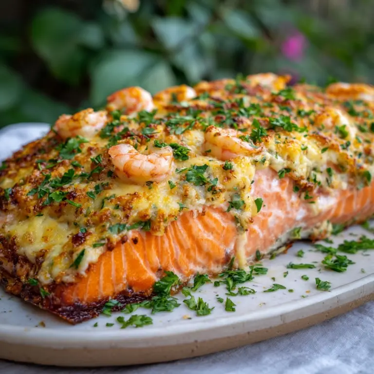 Crab & Shrimp Stuffed Salmon Recipe