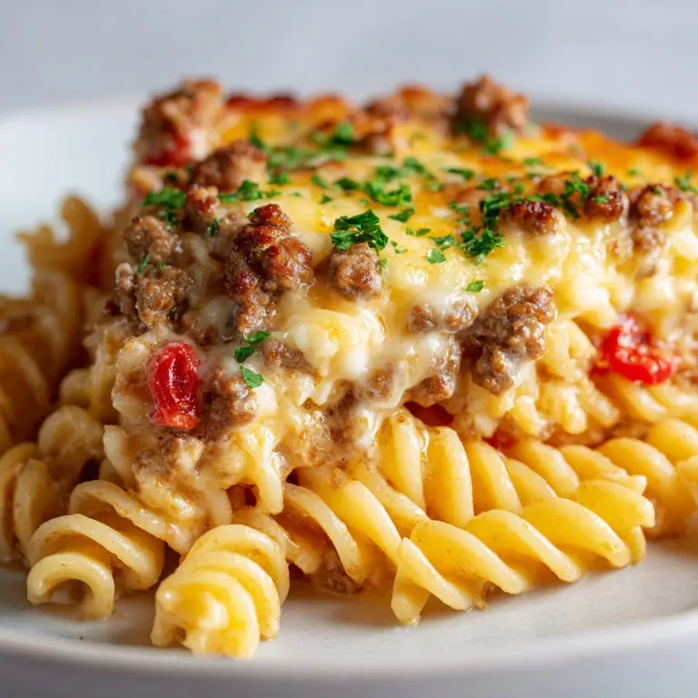 Loaded Cheeseburger Alfredo Pasta Recipe