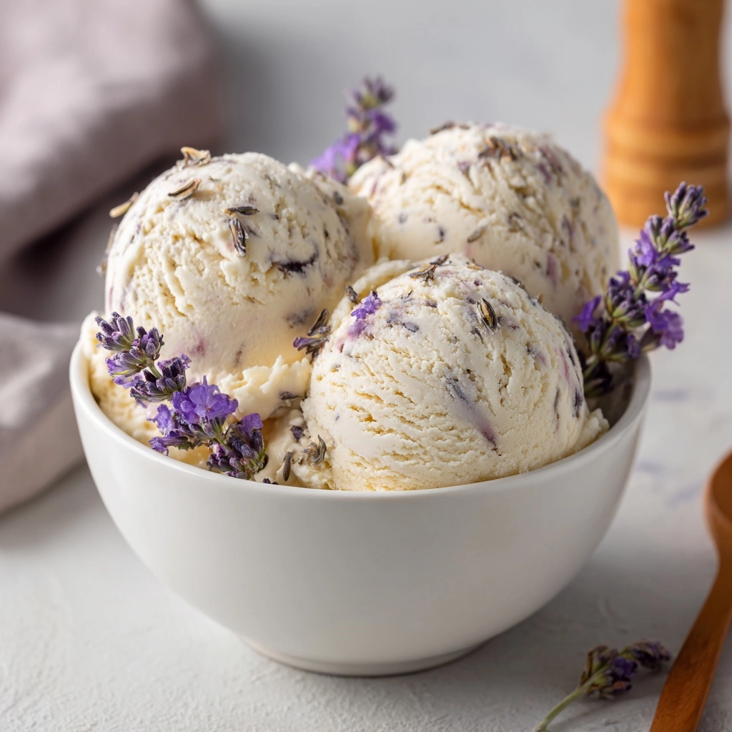 Honey Lavender Ice Cream Recipe - Recipe Image
