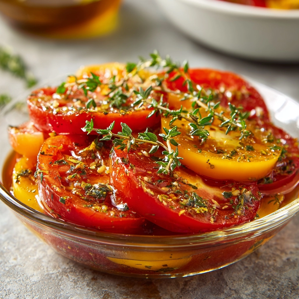 Easy Marinated Tomatoes Recipe - Recipe Image