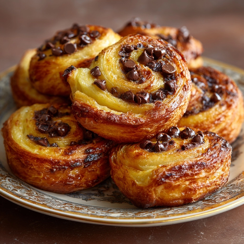 Chocolate Chip Vanilla Custard Brioches Recipe - Recipe Image