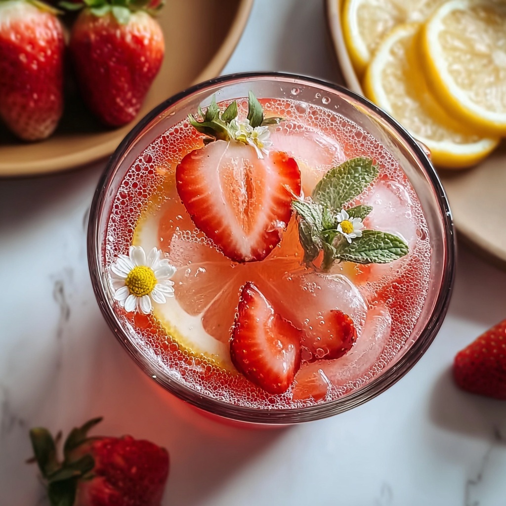 Springtime Strawberry Sipper Mocktail Recipe - Recipe Image