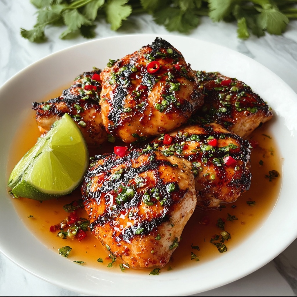 Grilled Honey Chili Lime Cilantro Chicken Recipe - Recipe Image