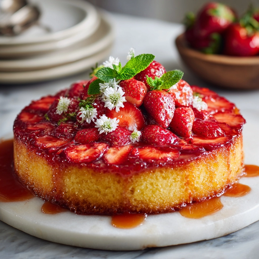 Strawberry Upside Down Cake Recipe - Recipe Image