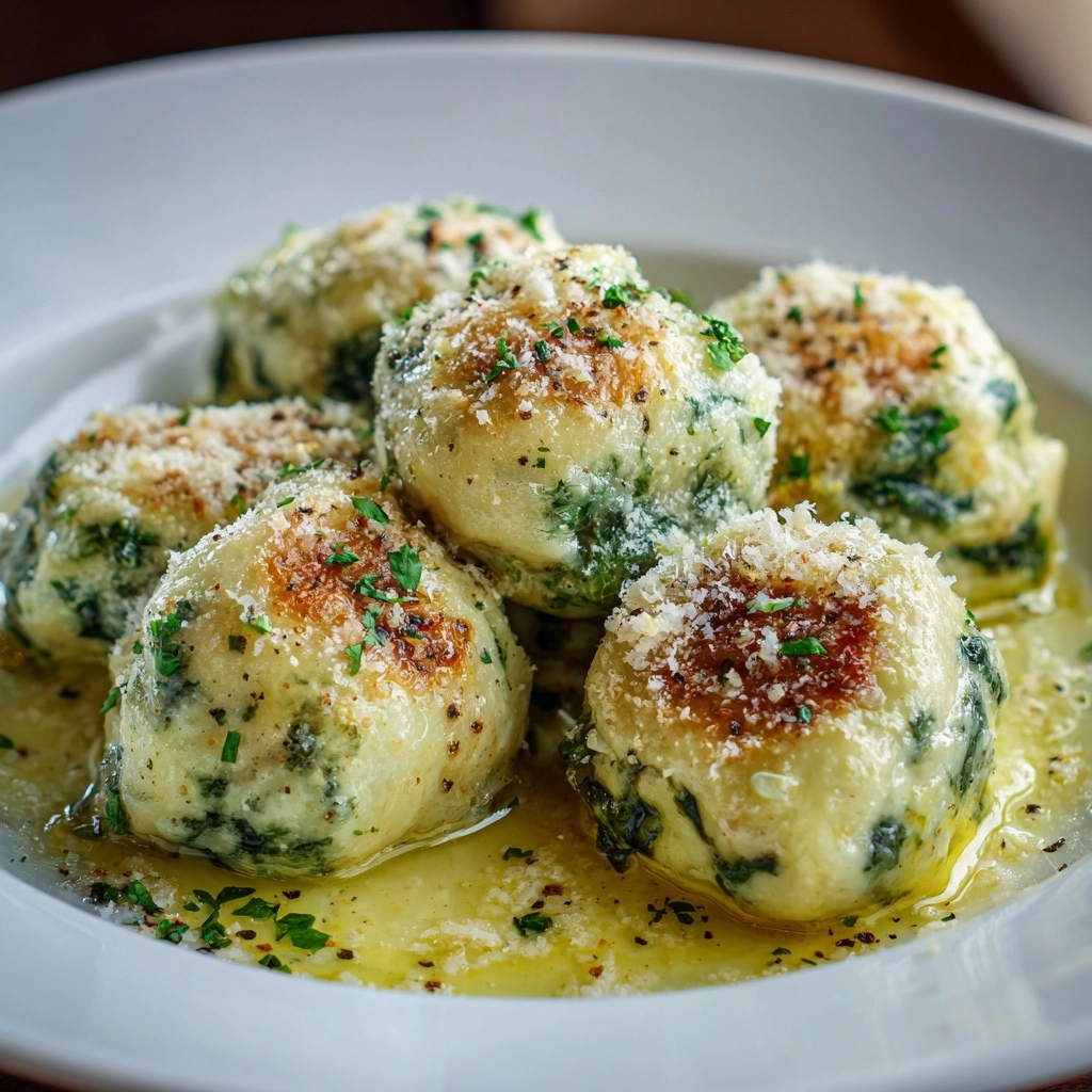 Chicken Ricotta Meatballs with Spinach Alfredo Sauce Recipe - Recipe Image