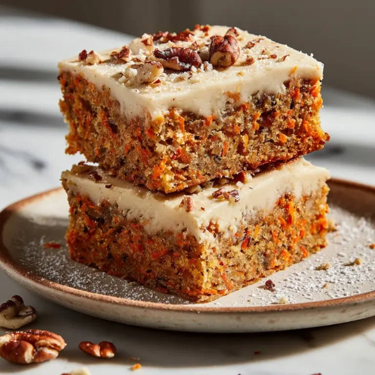 Vegan Carrot Cake Bars Recipe