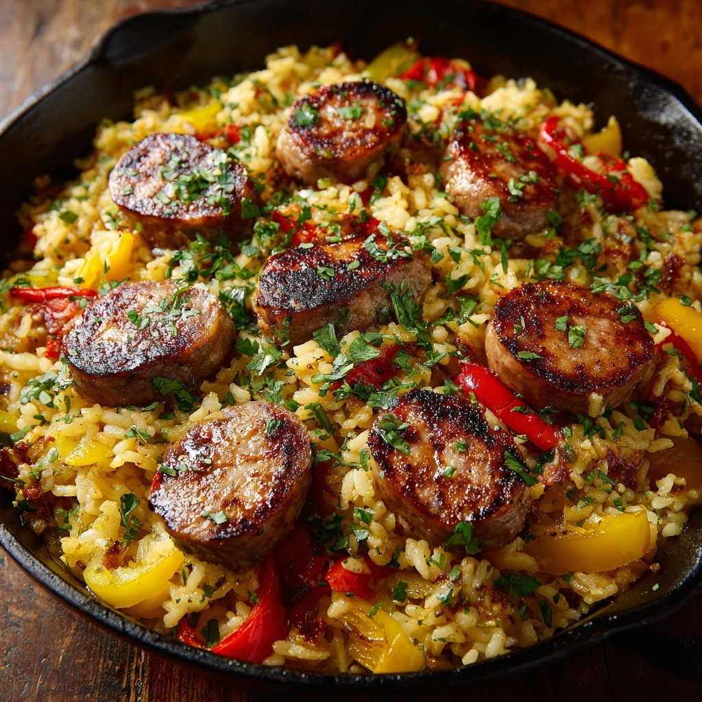 Sausage and Rice Skillet Recipe - Recipe Image
