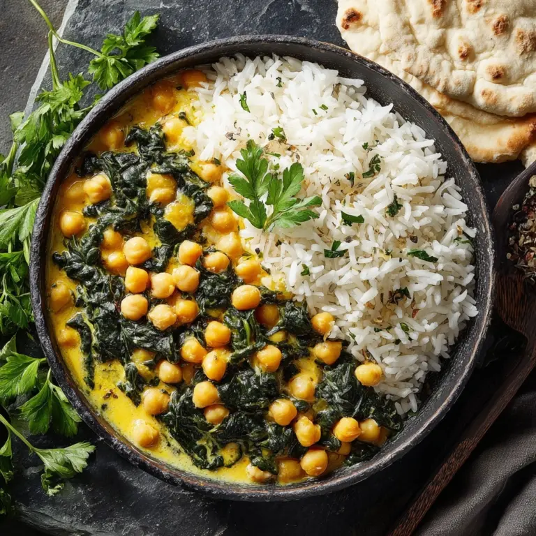 Chickpea Spinach Coconut Curry Recipe