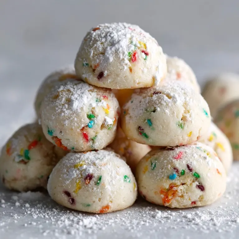 Funfetti Snowball Cookies Recipe