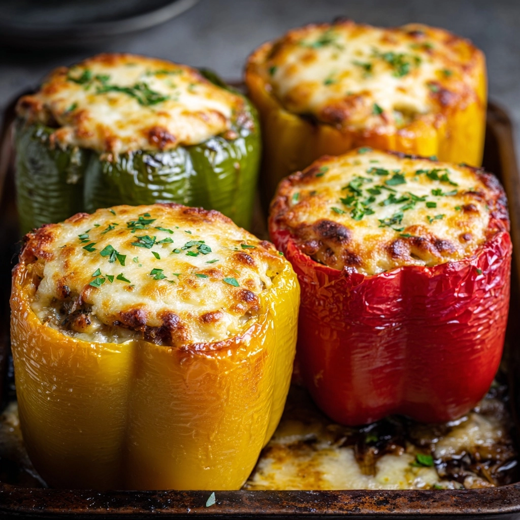 Stuffed Bell Peppers with Cheese Recipe - Recipe Image