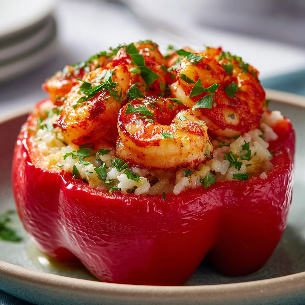 Crab and Shrimp Stuffed Bell Peppers Recipe - Recipe Image