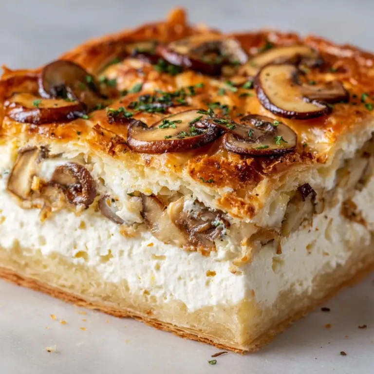 Feta & Mushroom Brunch Squares Recipe
