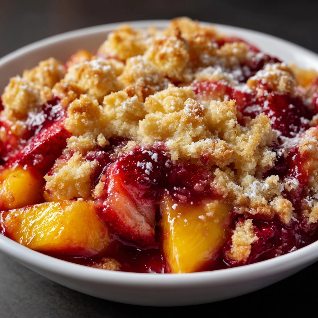 Strawberry Peach Crisp Dessert: A Delicious Summer Treat You Must Try Recipe - Recipe Image