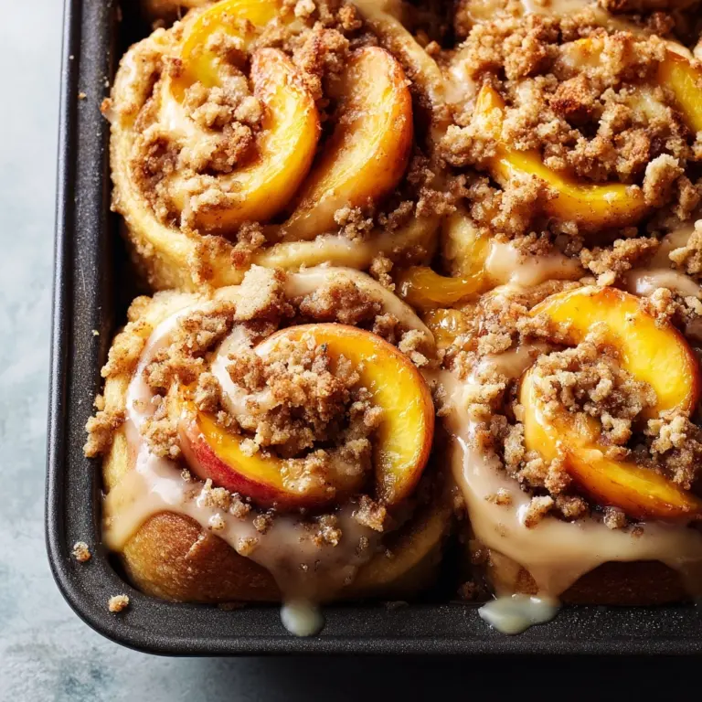 Peach Cobbler Cinnamon Rolls Recipe