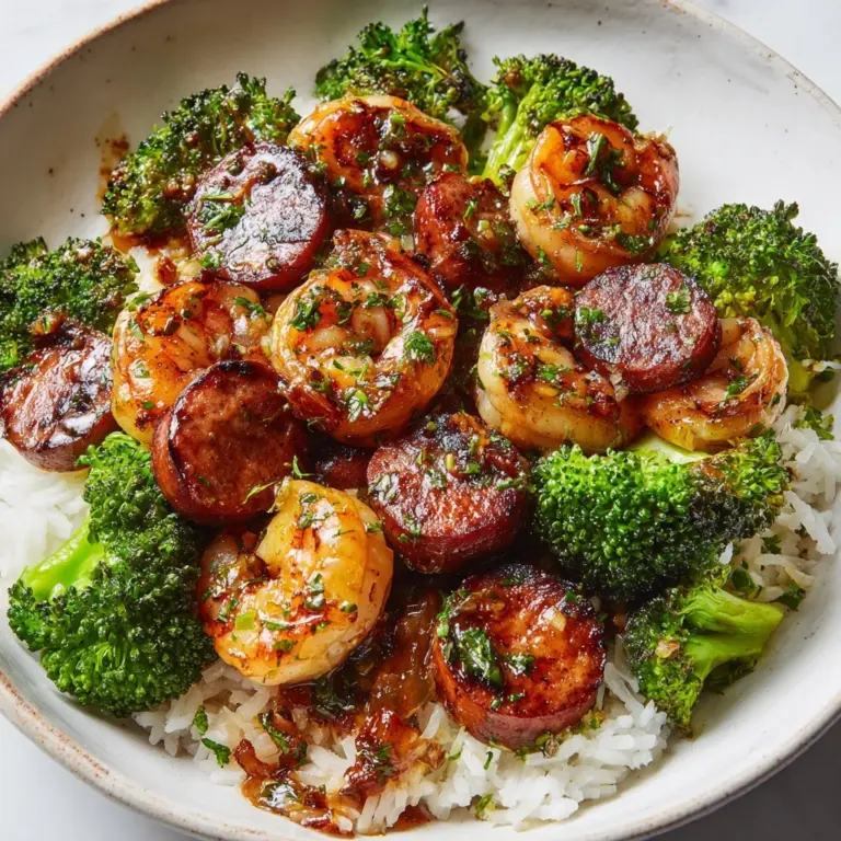 Honey Garlic Shrimp, Sausage & Broccoli for Dinner Bliss Recipe