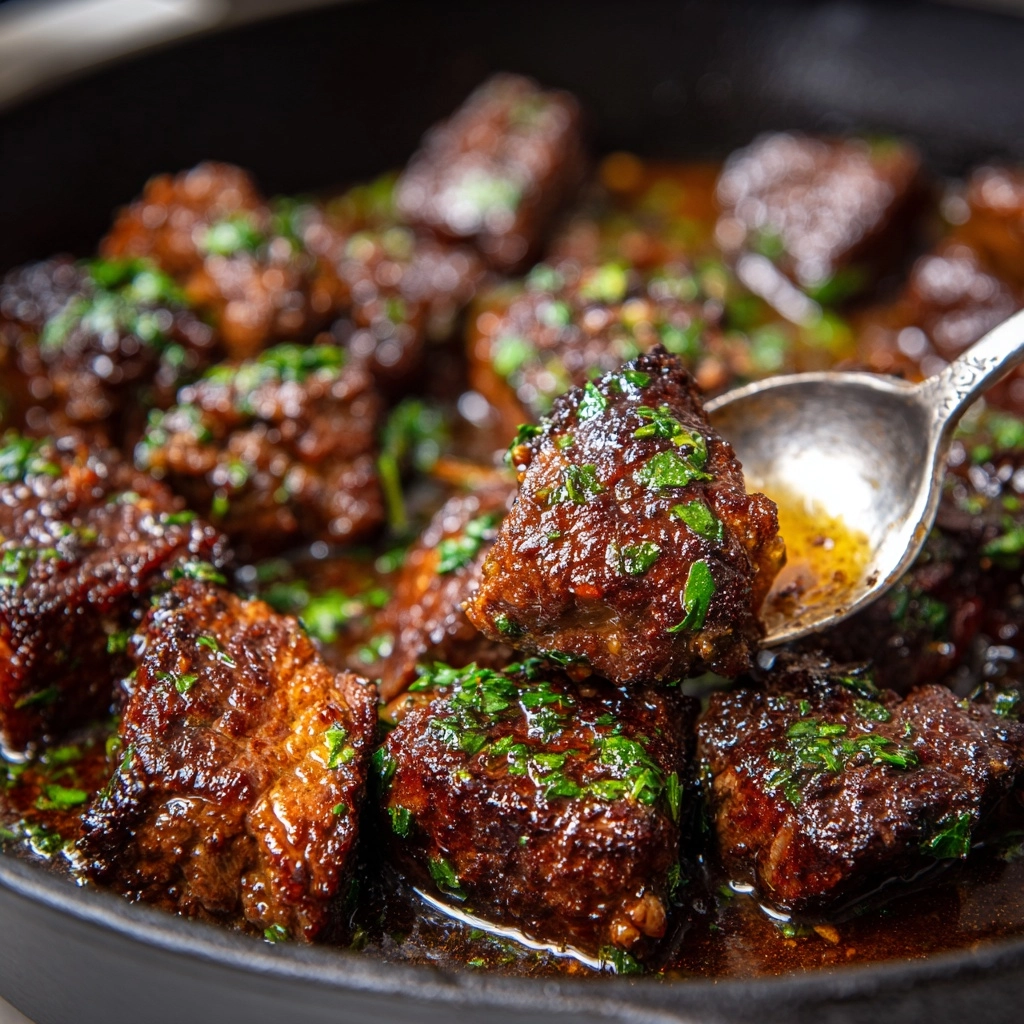 Cajun Garlic Butter Steak Bites Recipe - Recipe Image